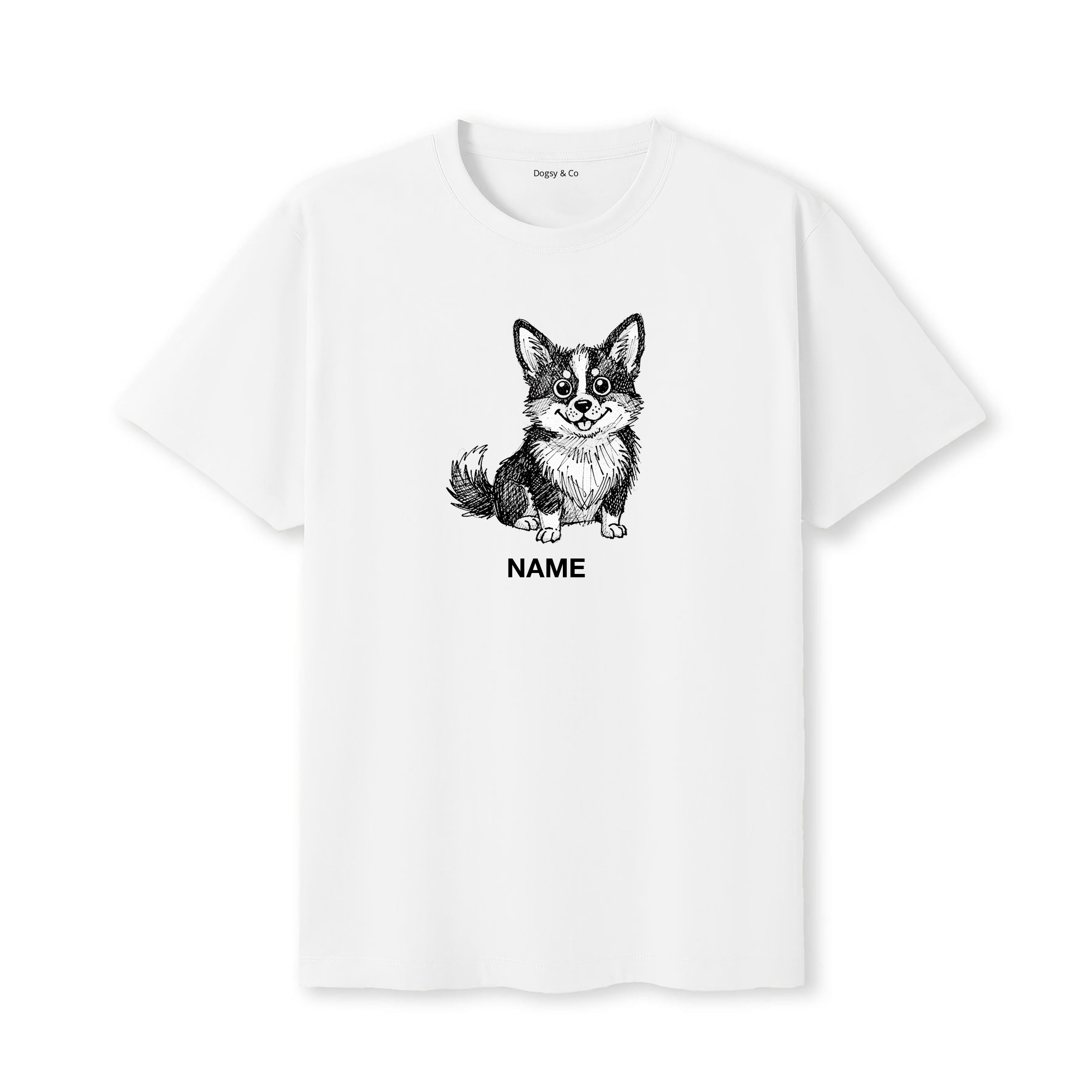 Corgi Scraggy Dog Custom - White
