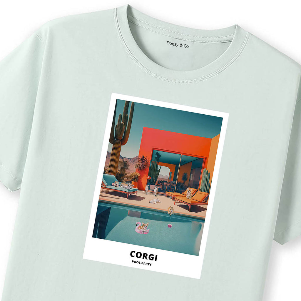 Corgi Pool Party T-shirt