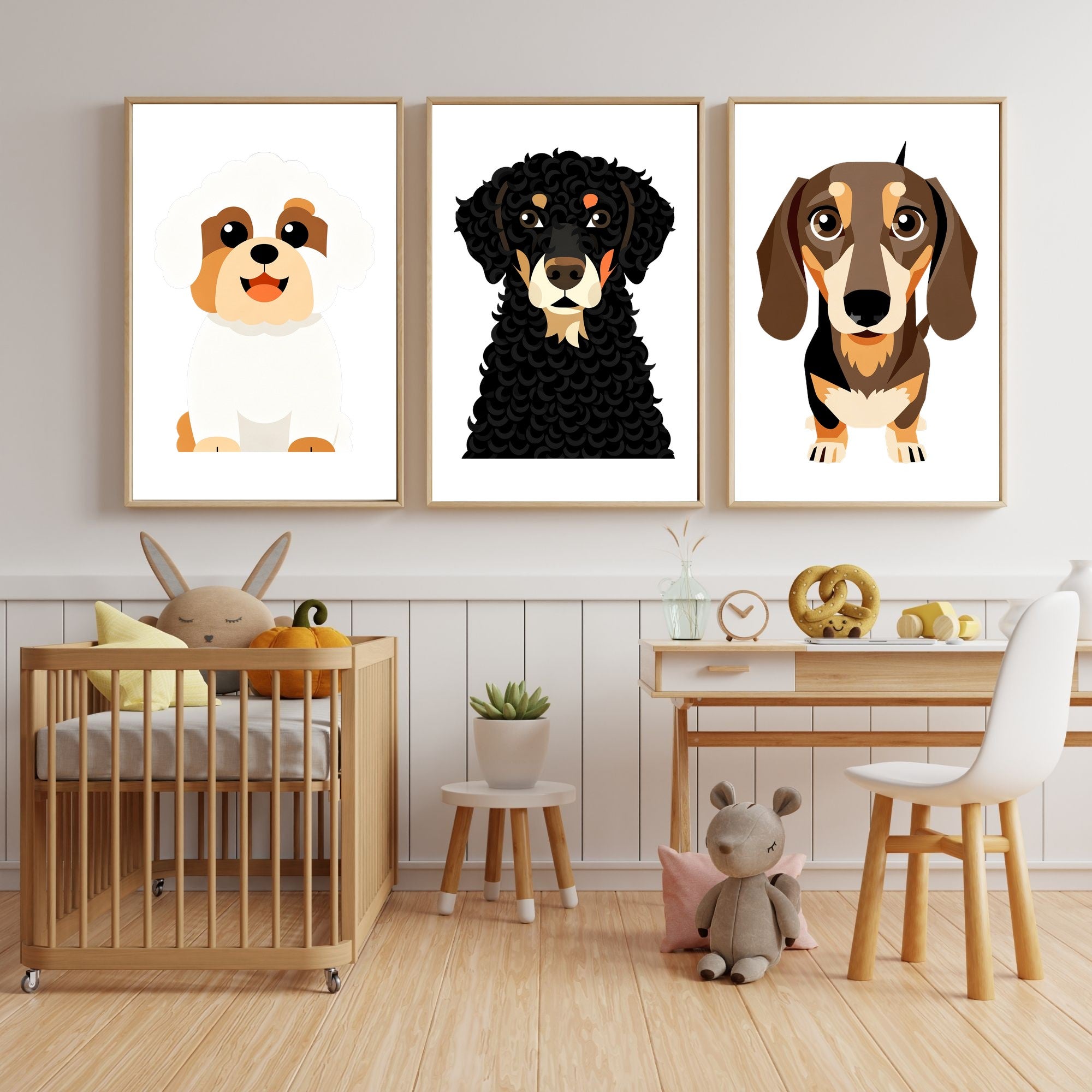 Bold Block Art Print - Framed Nursery Mockup