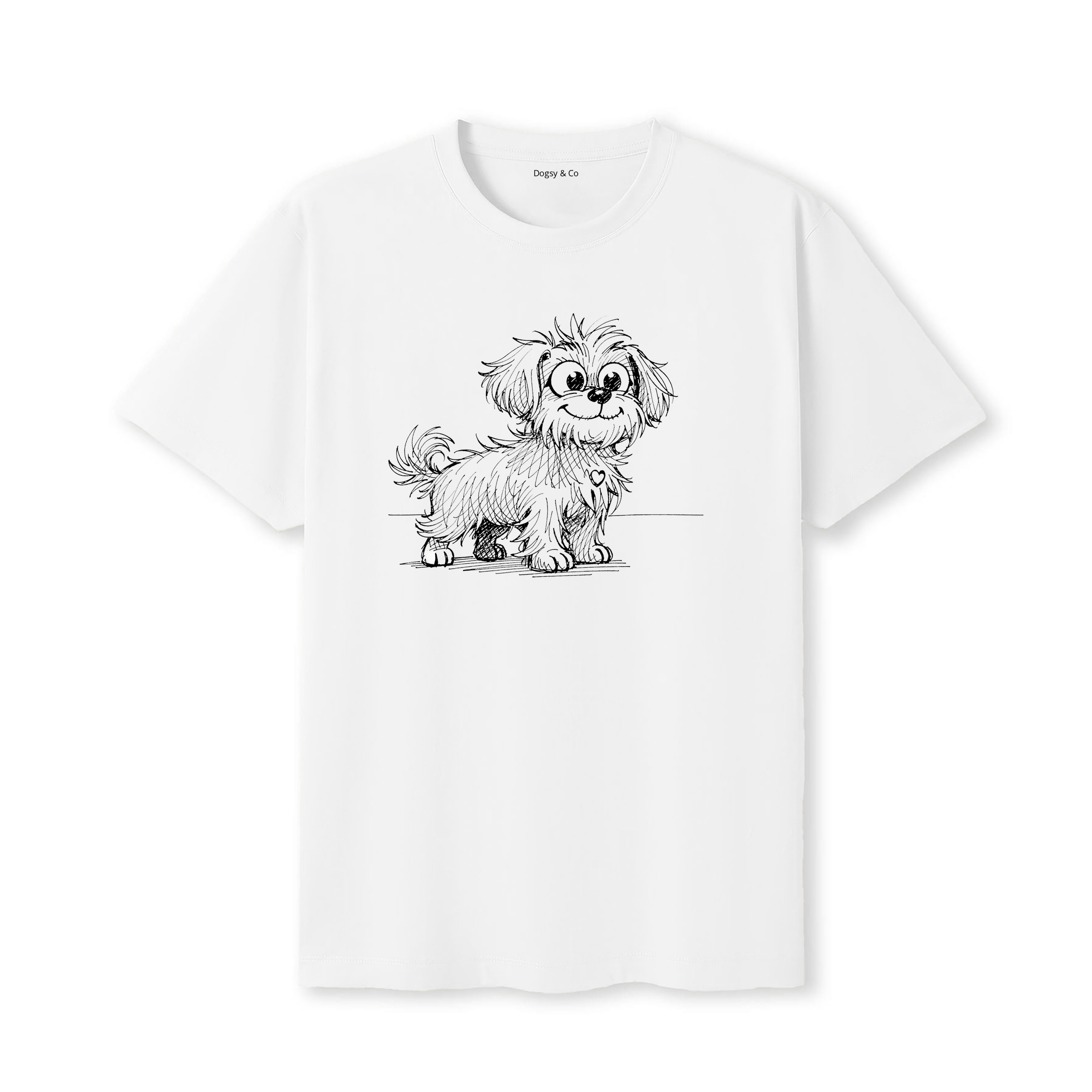 Coton de Tulear Scraggy Dog T-Shirt - White