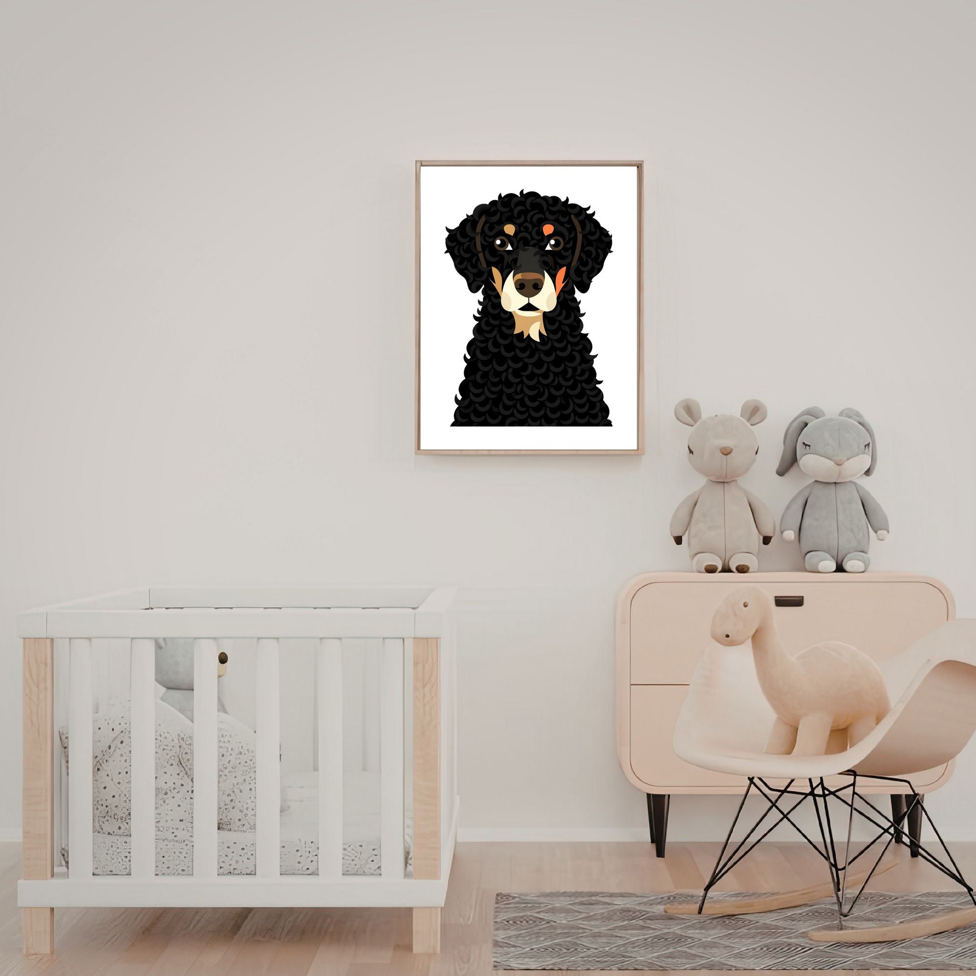 Bold Block Art Print - Framed Nursery Mockup