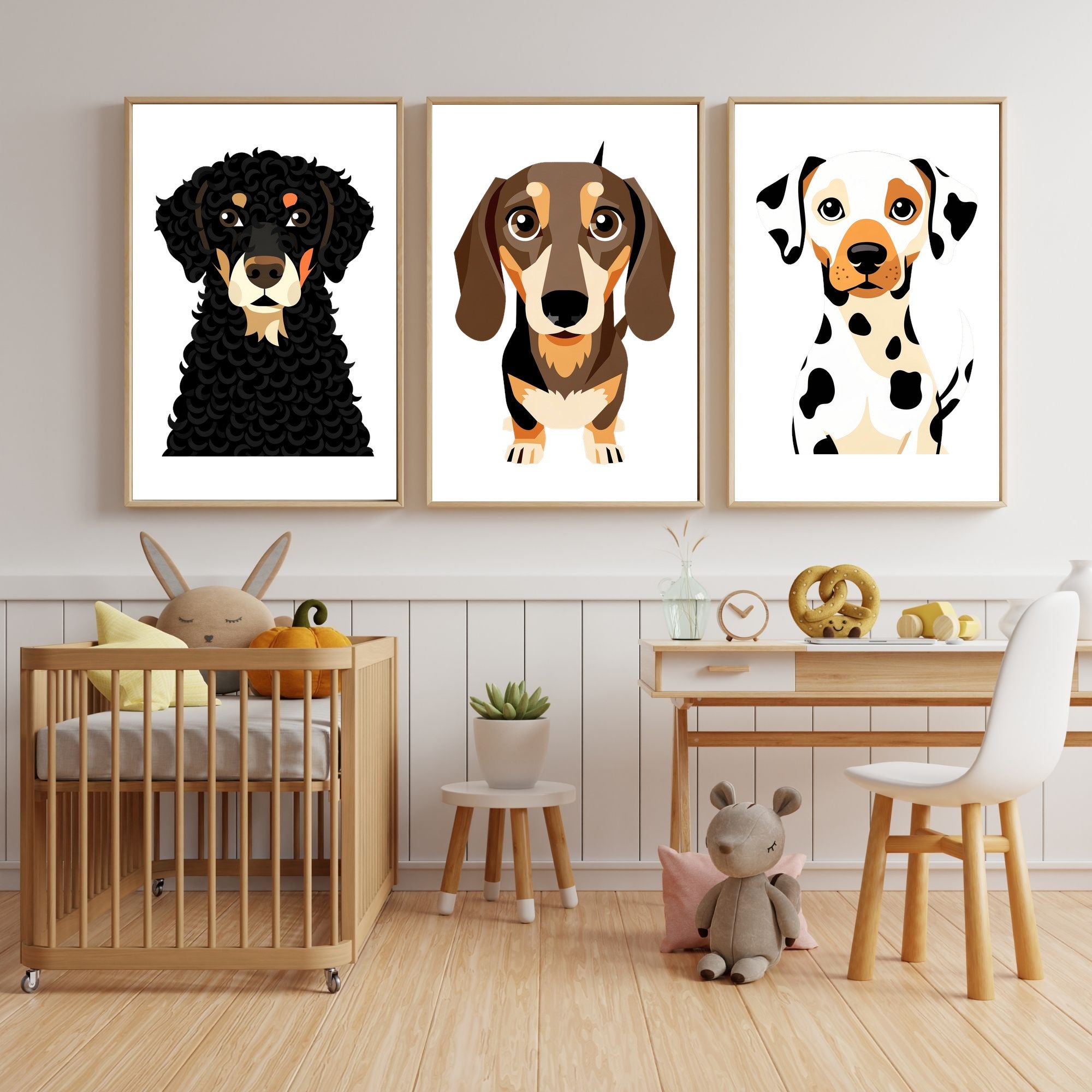 Bold Block Art Print - Framed Nursery Mockup