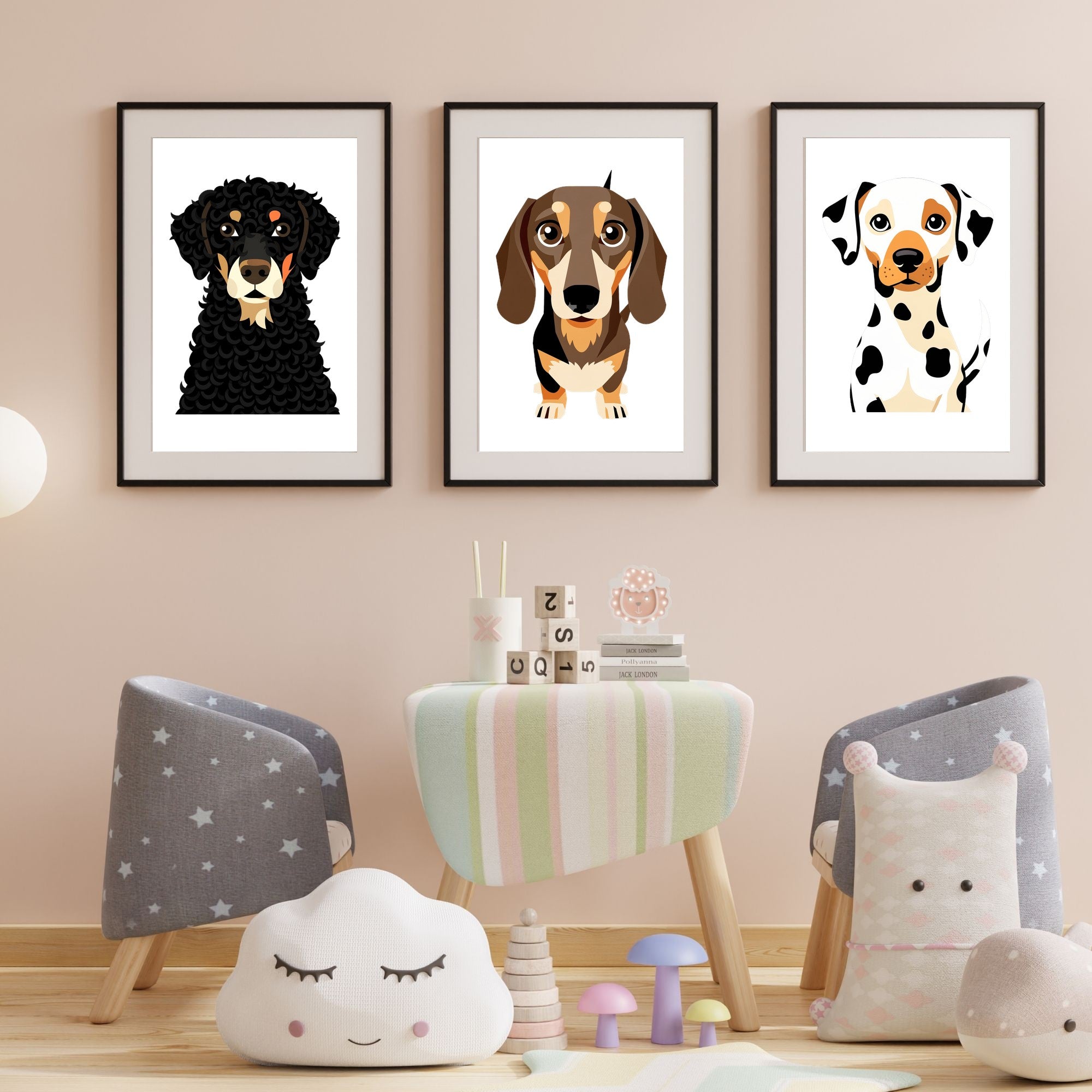 Bold Block Art Print - Framed Nursery Mockup