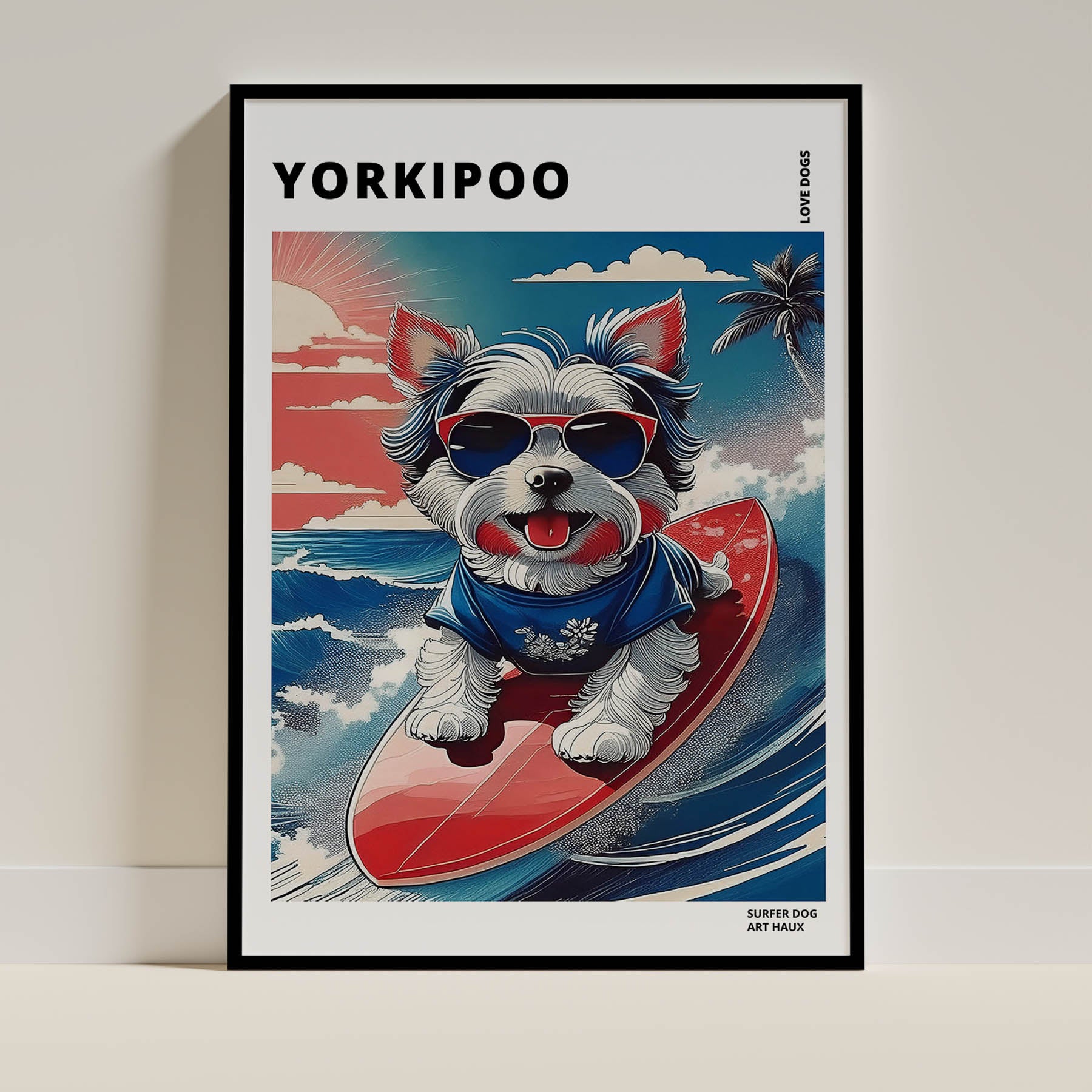 Yorkipoo Dog Art Print Unframed | 4 Unique Designs | Wall Art Gift for Dog Lovers | Dogsy & Co