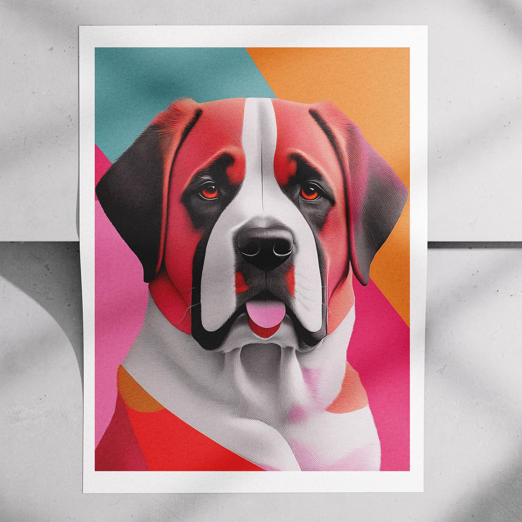 Saint Bernard Modern Pop Dog Series image 7