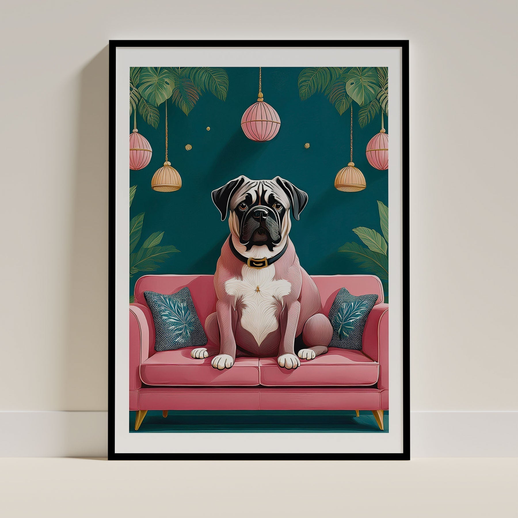 Dogue De Bordeaux Dog Art Print Unframed Vol 2 | 5 Unique Designs | Wall Art Gift for Dog Lovers | Dogsy & Co