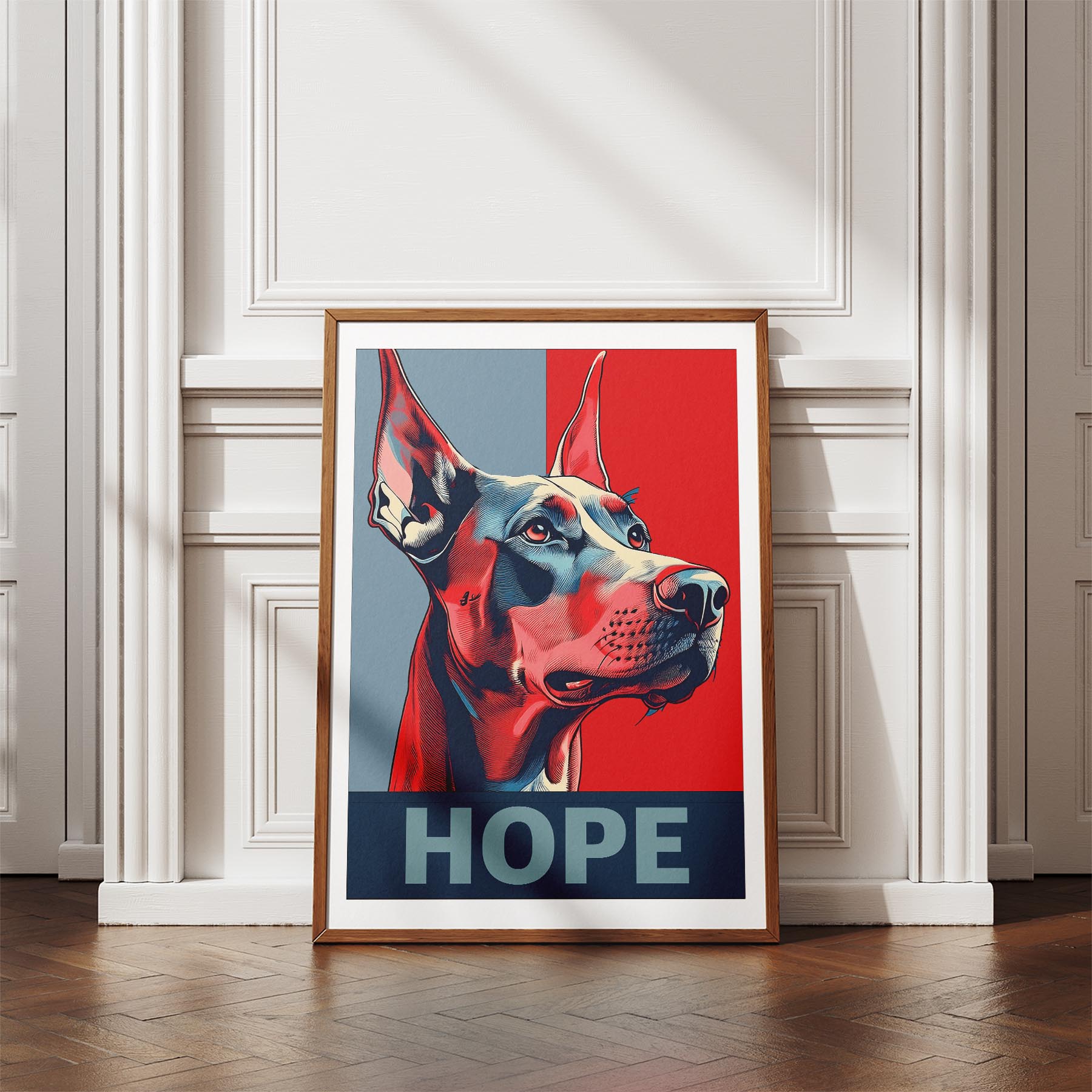 Doberman HOPE Series Inspired by the Obama Poster image 4