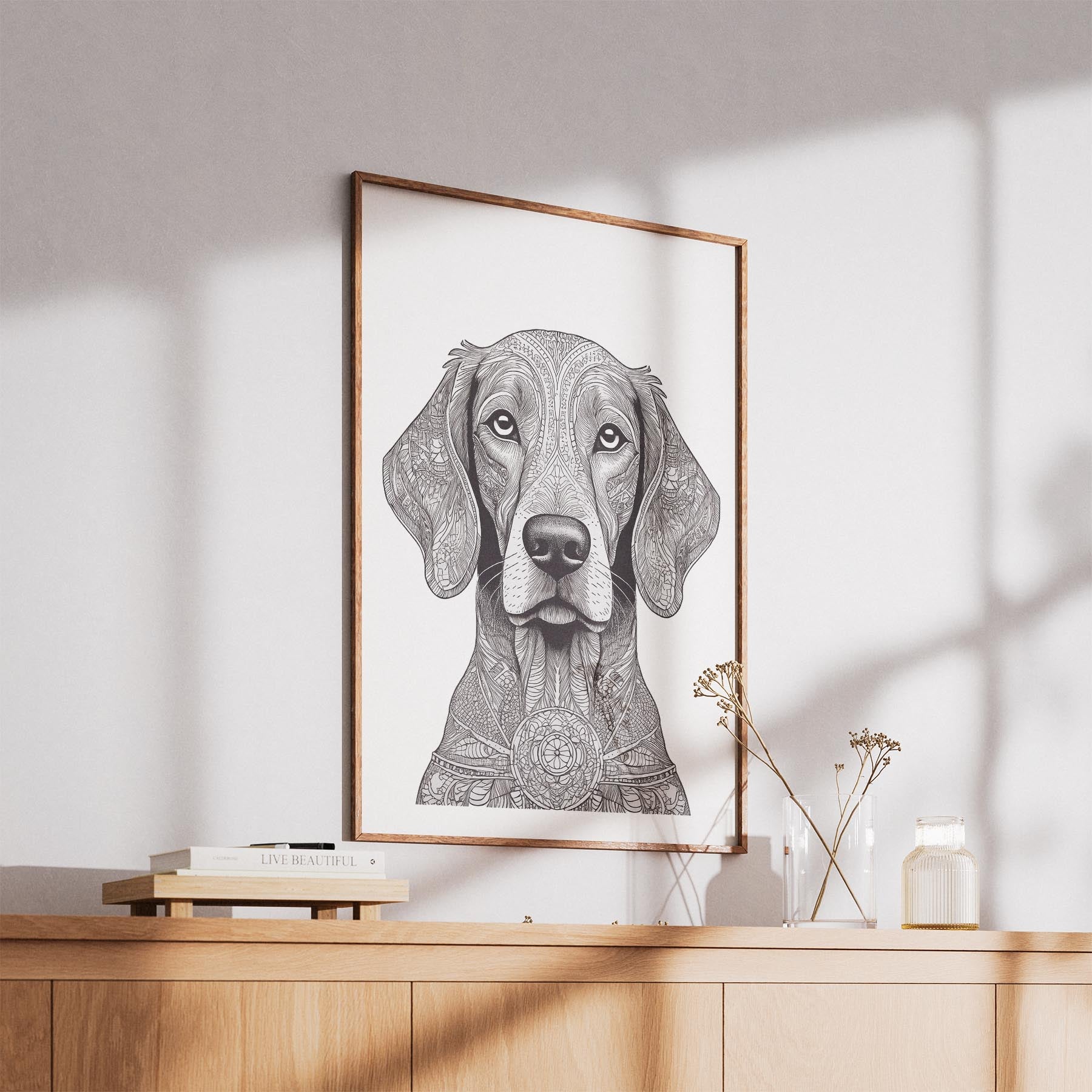 Irish Setter Mandala Black and White Dog Series image 5