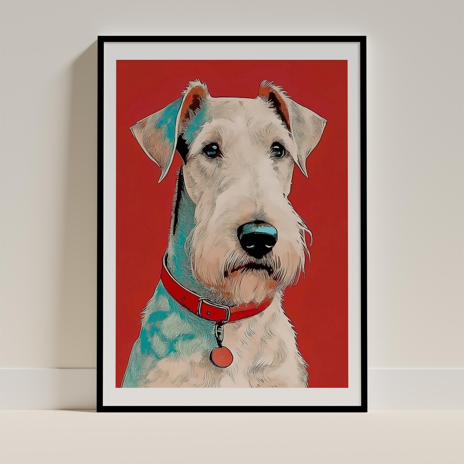 Airedale Terrier Dog Art Print Unframed | 6 Unique Designs | Wall Art Gift for Dog Lovers | Dogsy & Co