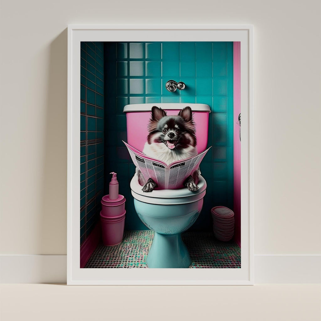 Pomeranian Toilet Dogs PInk and Turquise image 9