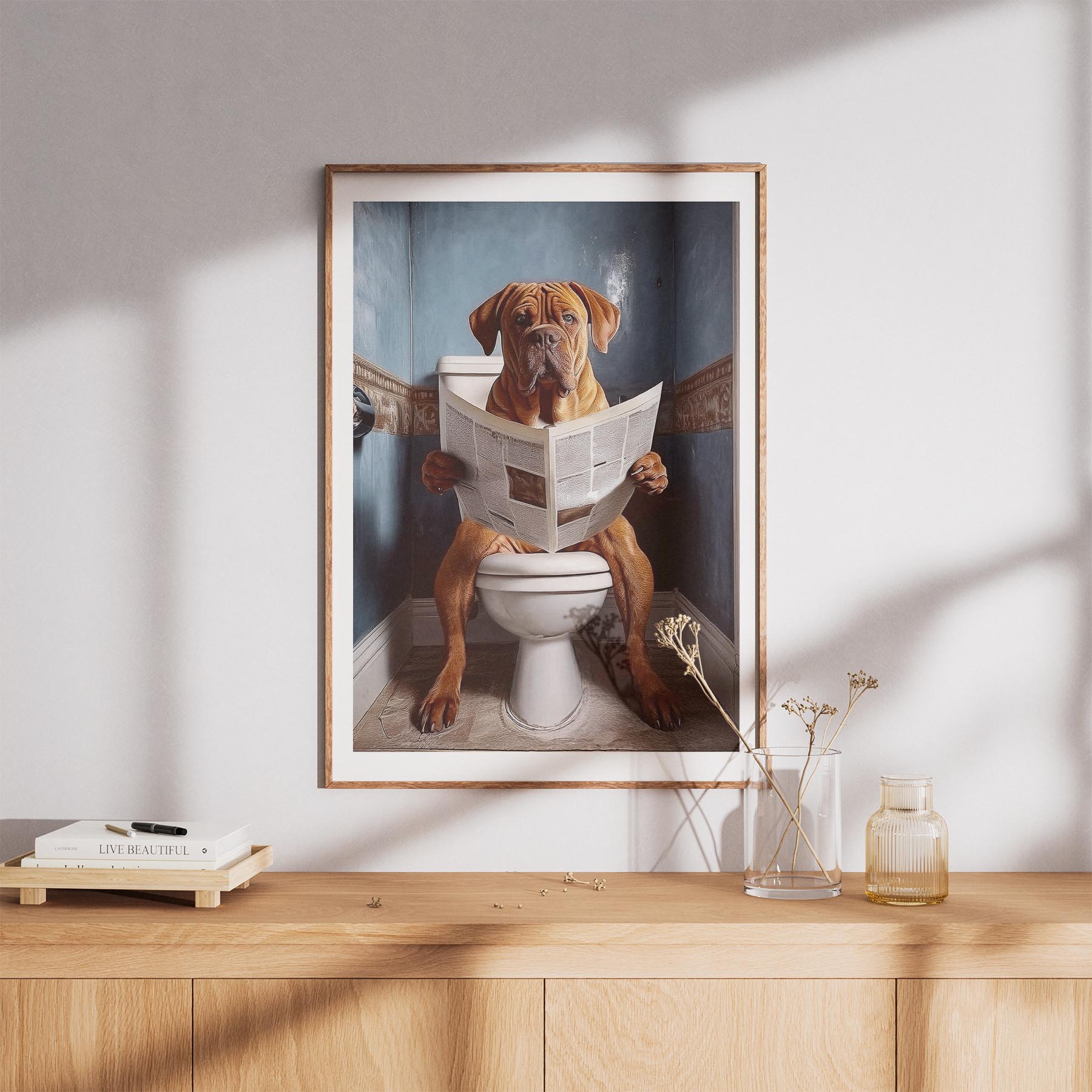 Dogue de Bordeaux Toilet Humour Dog Series image 8