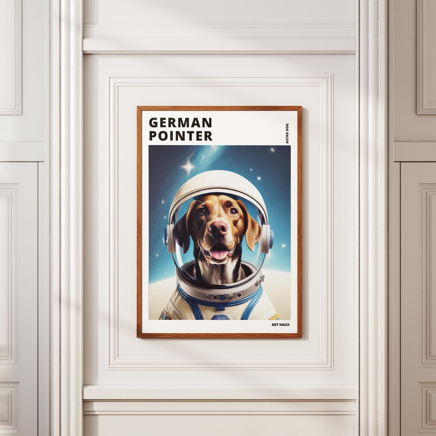 German Pointer Astronaut Dog Series with Text Astro Dog image 3