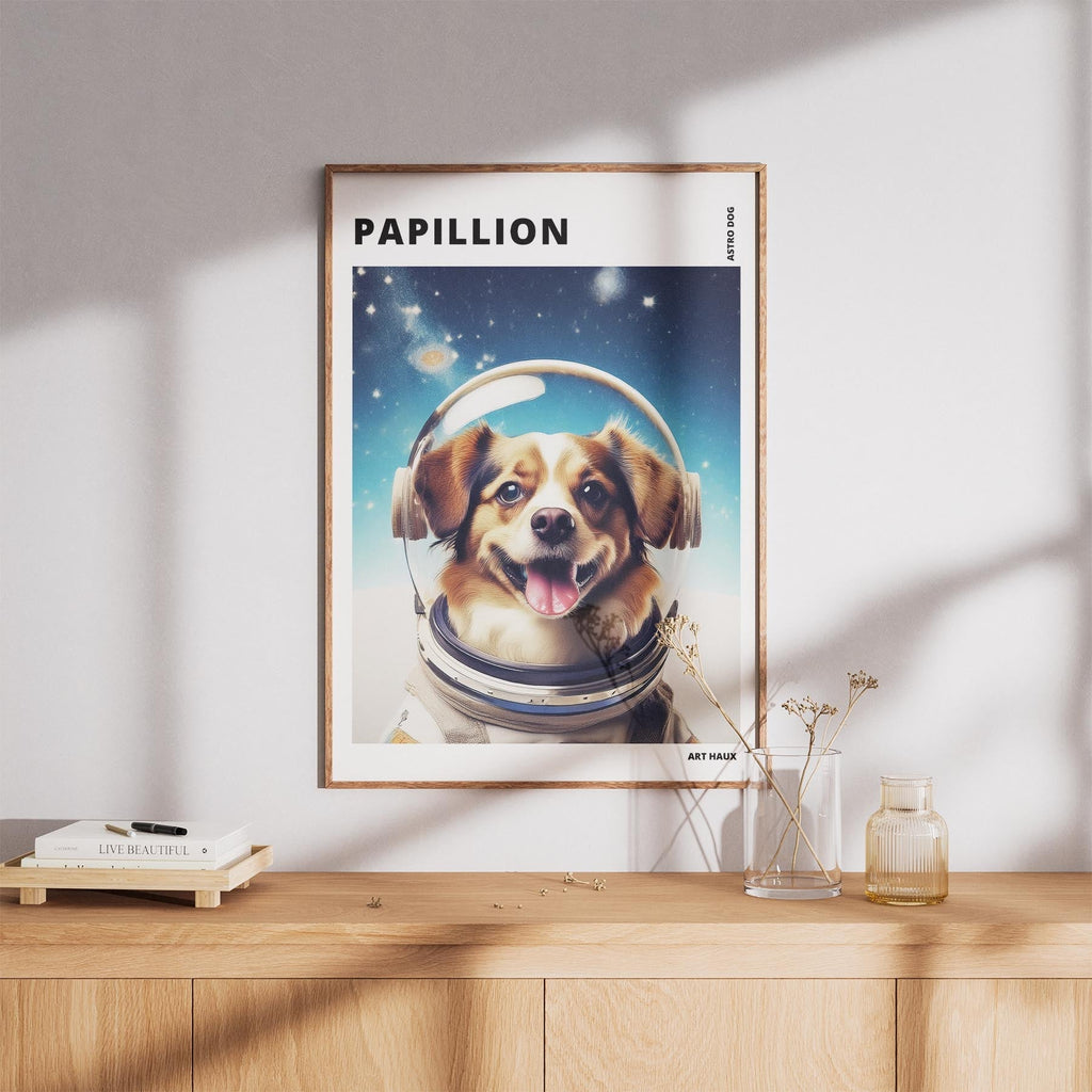 Papillon Astronaut Dog Series with Text Astro Dog image 8