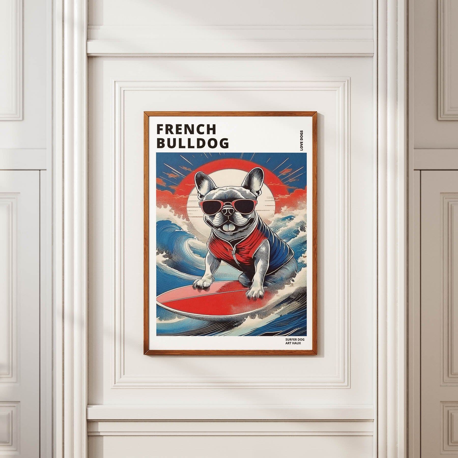 French Bulldog Hokosai Surfer Dogs 3 image 2