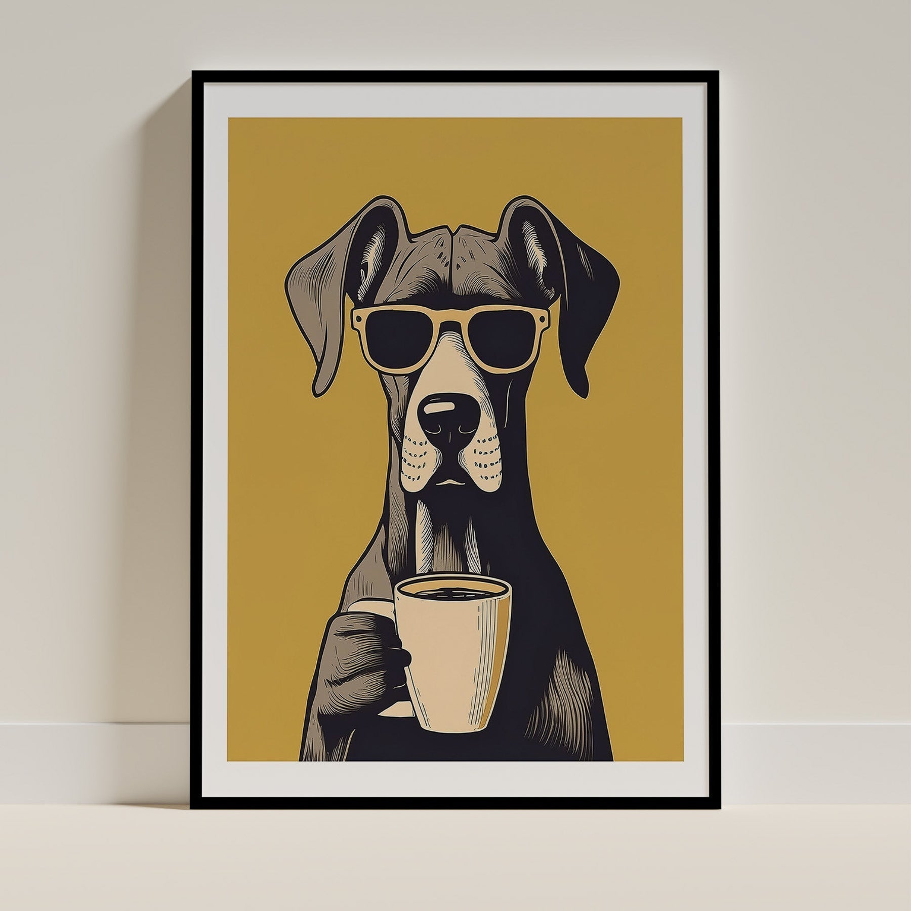 Great Dane Dog Art Print Unframed Vol 3 | 6 Unique Designs | Wall Art Gift for Dog Lovers | Dogsy & Co