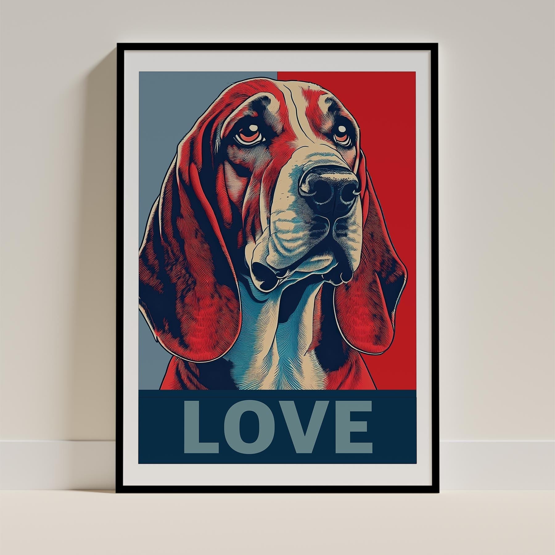 Basset Hound LOVE Series Inspired by the Obama Poster image 0