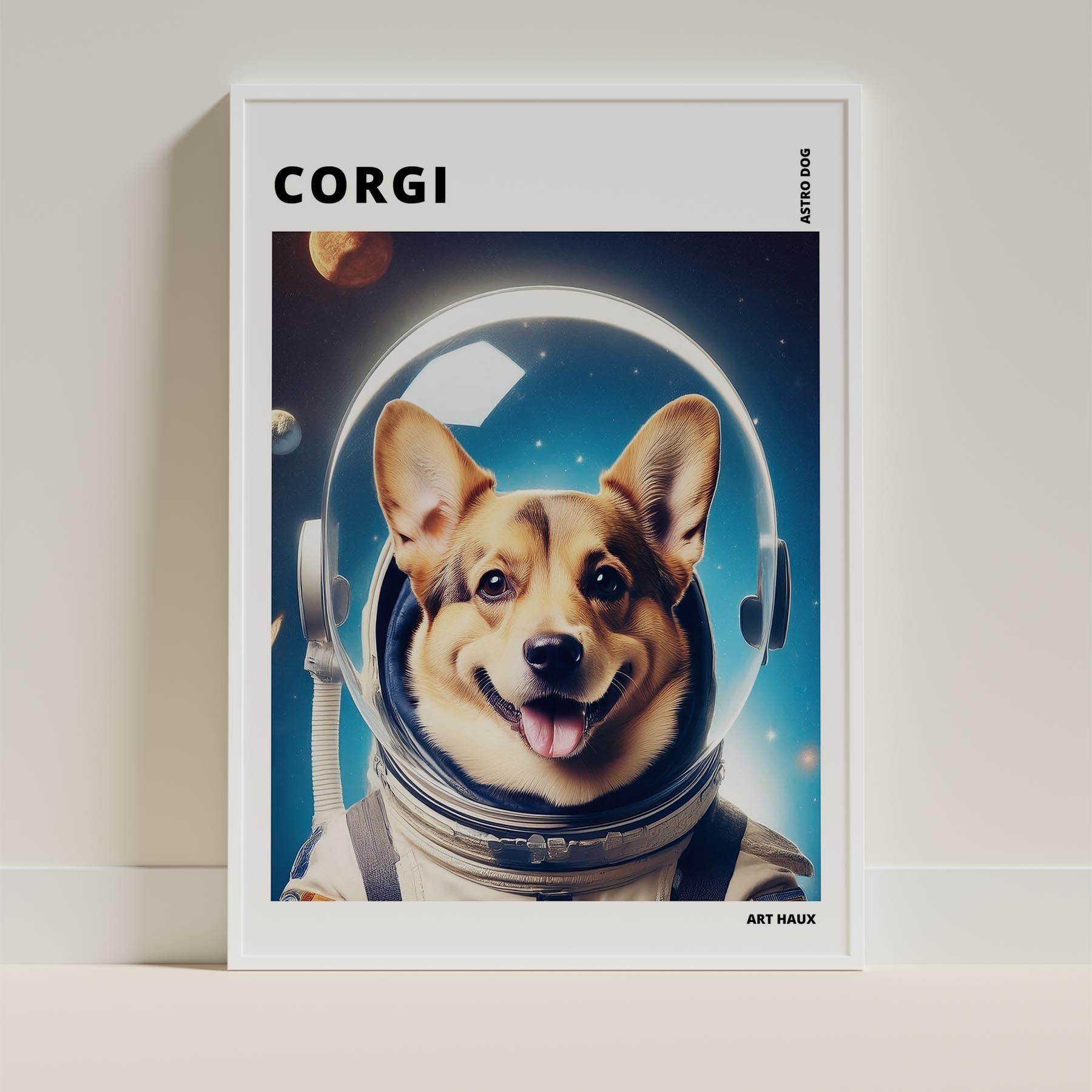 Corgi Astronaut Dog Series with Text Astro Dog image 9