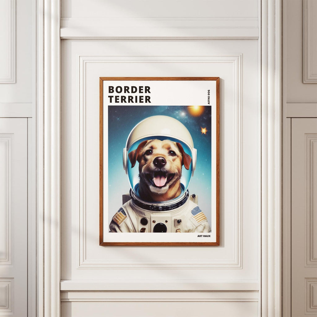 Border Terrier Astronaut Dog Series with Text Astro Dog image 3