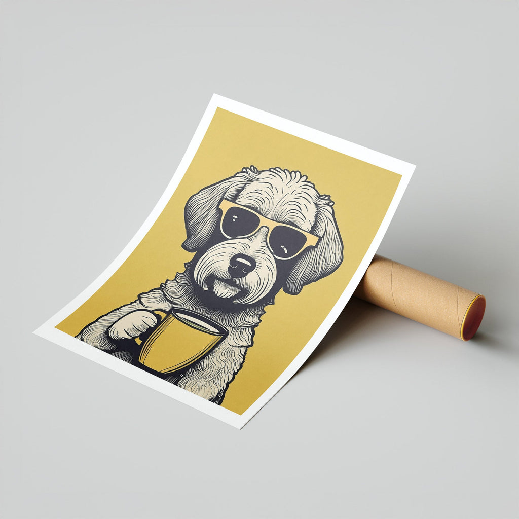 Groodle Chillin Coffee Dog image 7