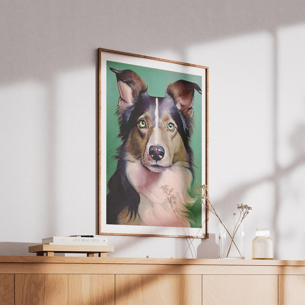 Border Collie Green Painted Series image 5