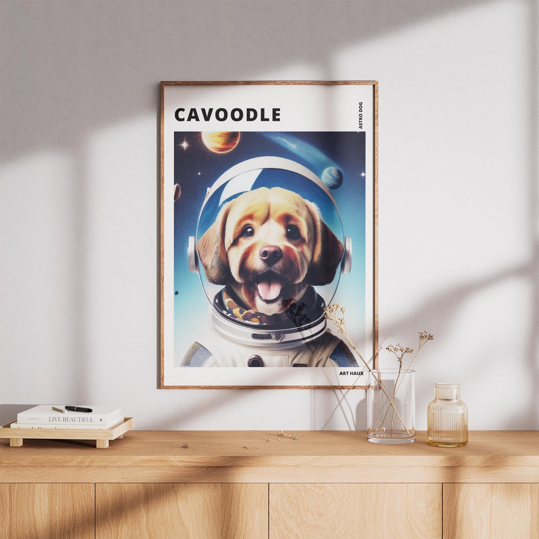 Cavoodle Astronaut Dog Series with Text Astro Dog image 8