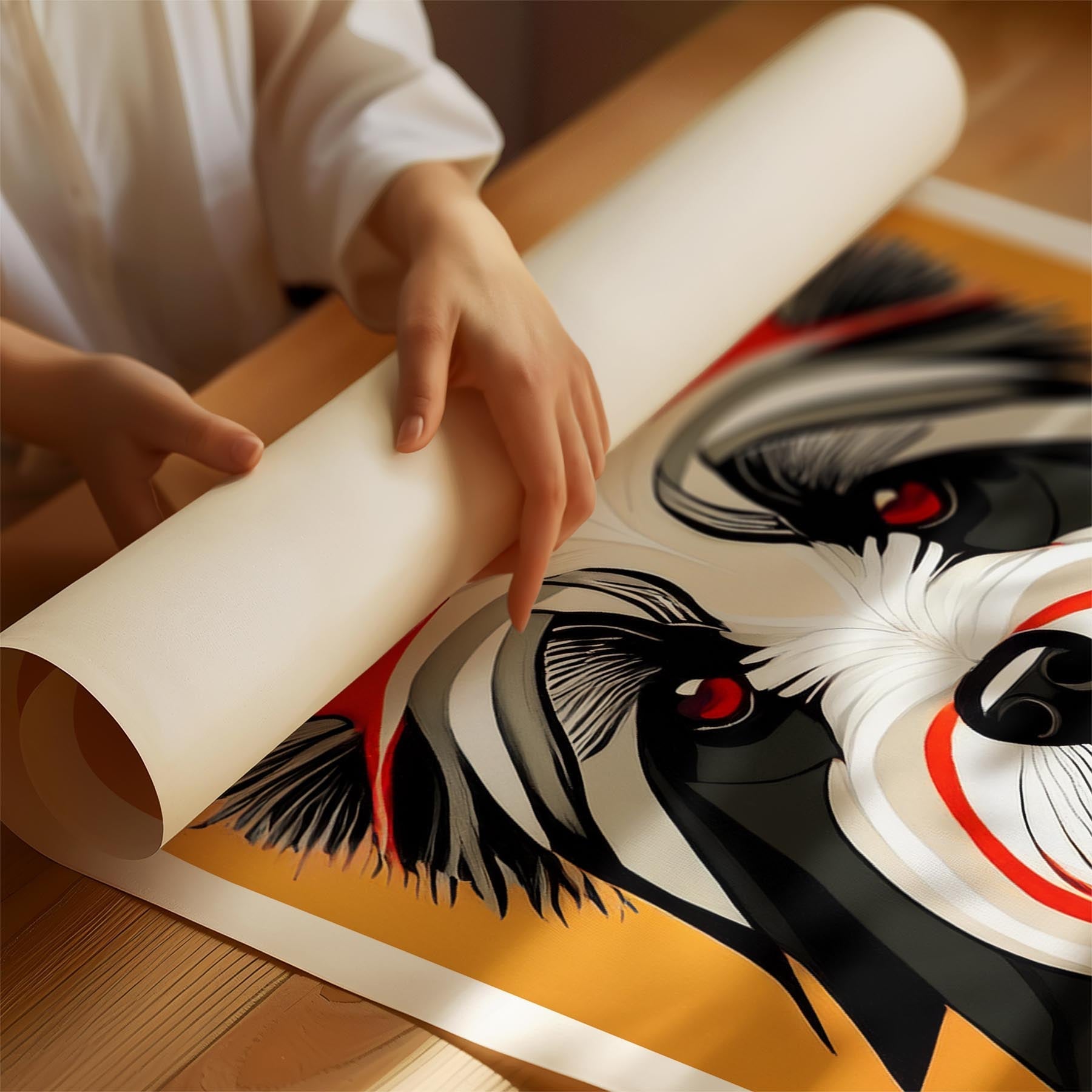 Australian Silky Terrier Geometric Orange Series image 1