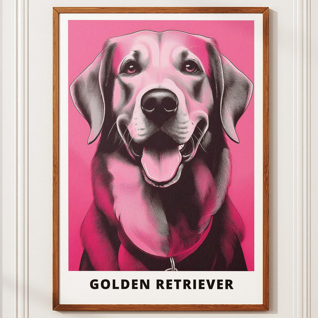 Golden Retriever Pink and Black Dog Series 2 image 10