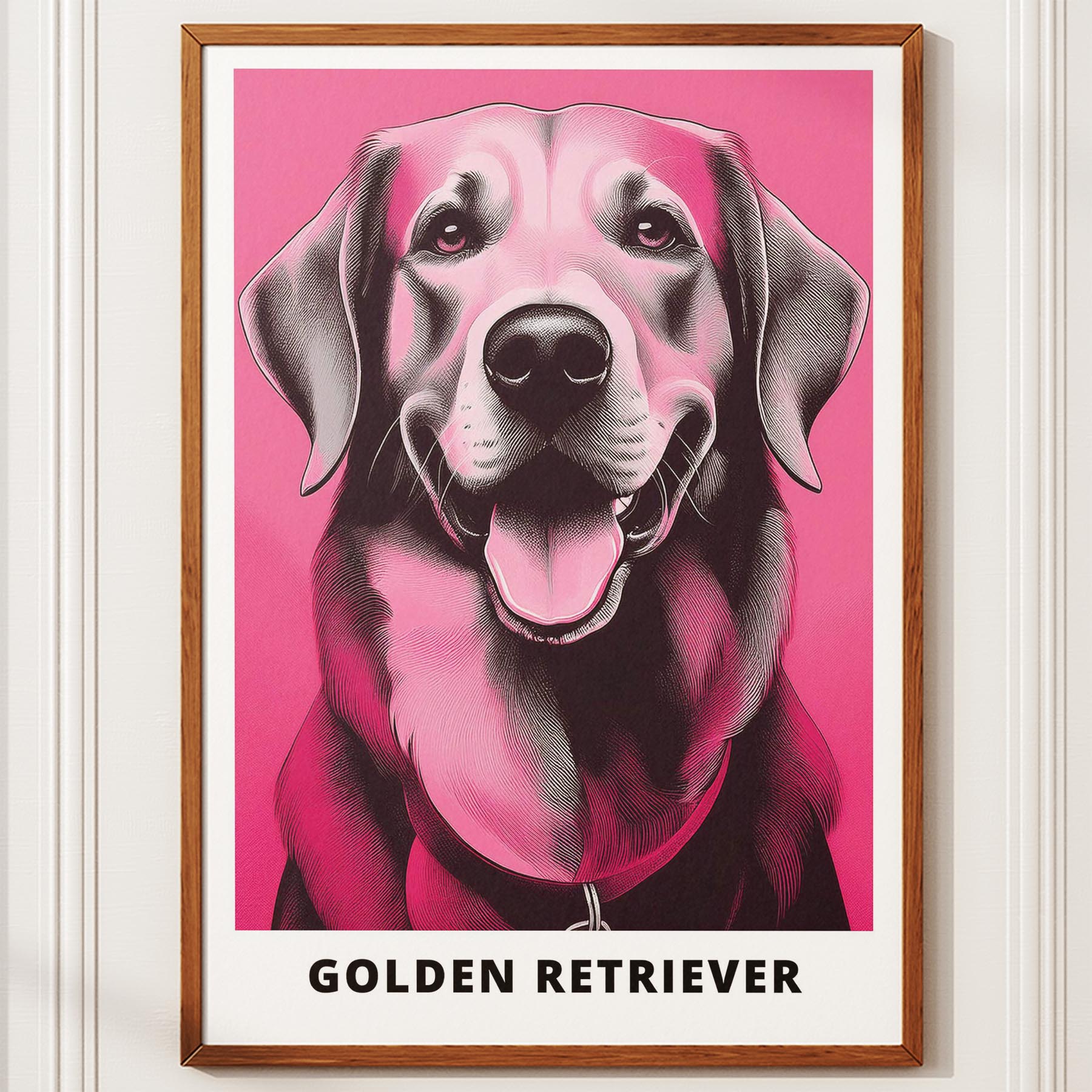 Golden Retriever Pink and Black Dog Series 2 image 10