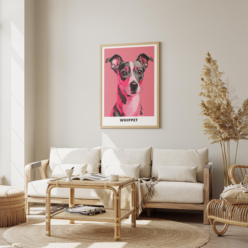 Whippet Pink and Black Dog Series 1 image 2