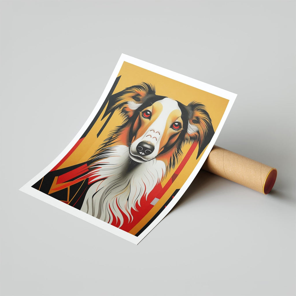 Borzoi Geometric Orange Series image 6