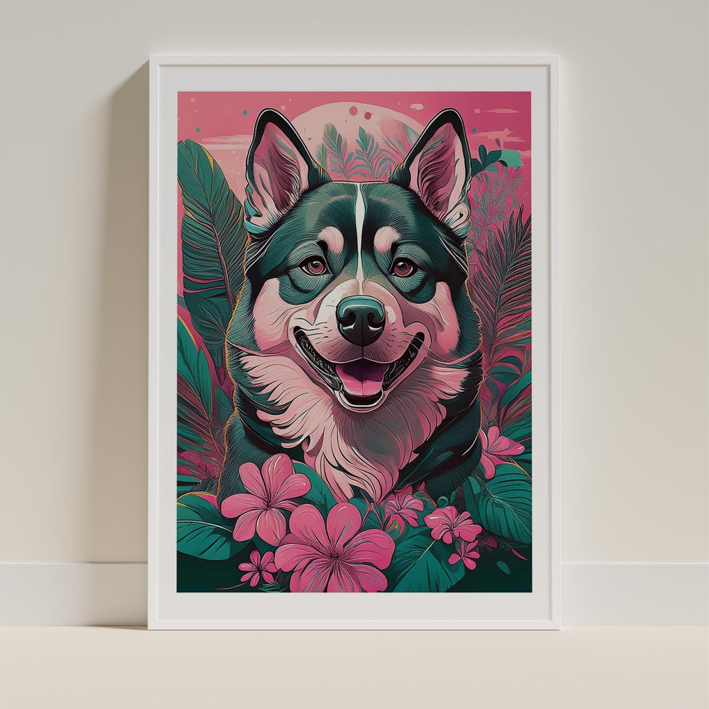 Siberian Husky Flowery Dog image 9