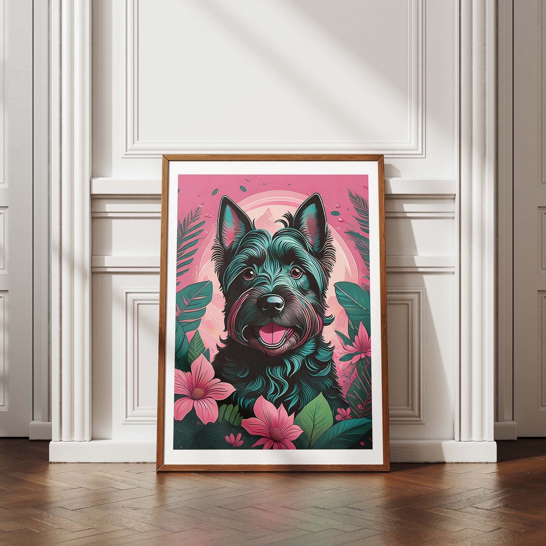 Scottish Terrier Flowery Dog image 4