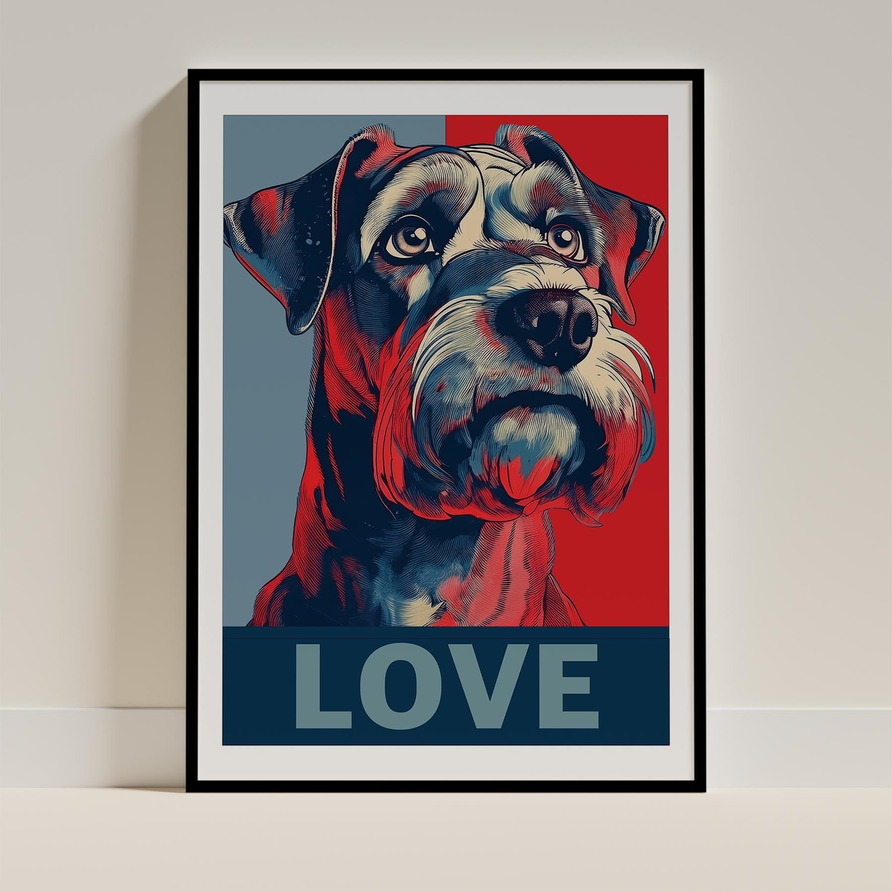 Schnauzer LOVE Series Inspired by the Obama Poster image 0