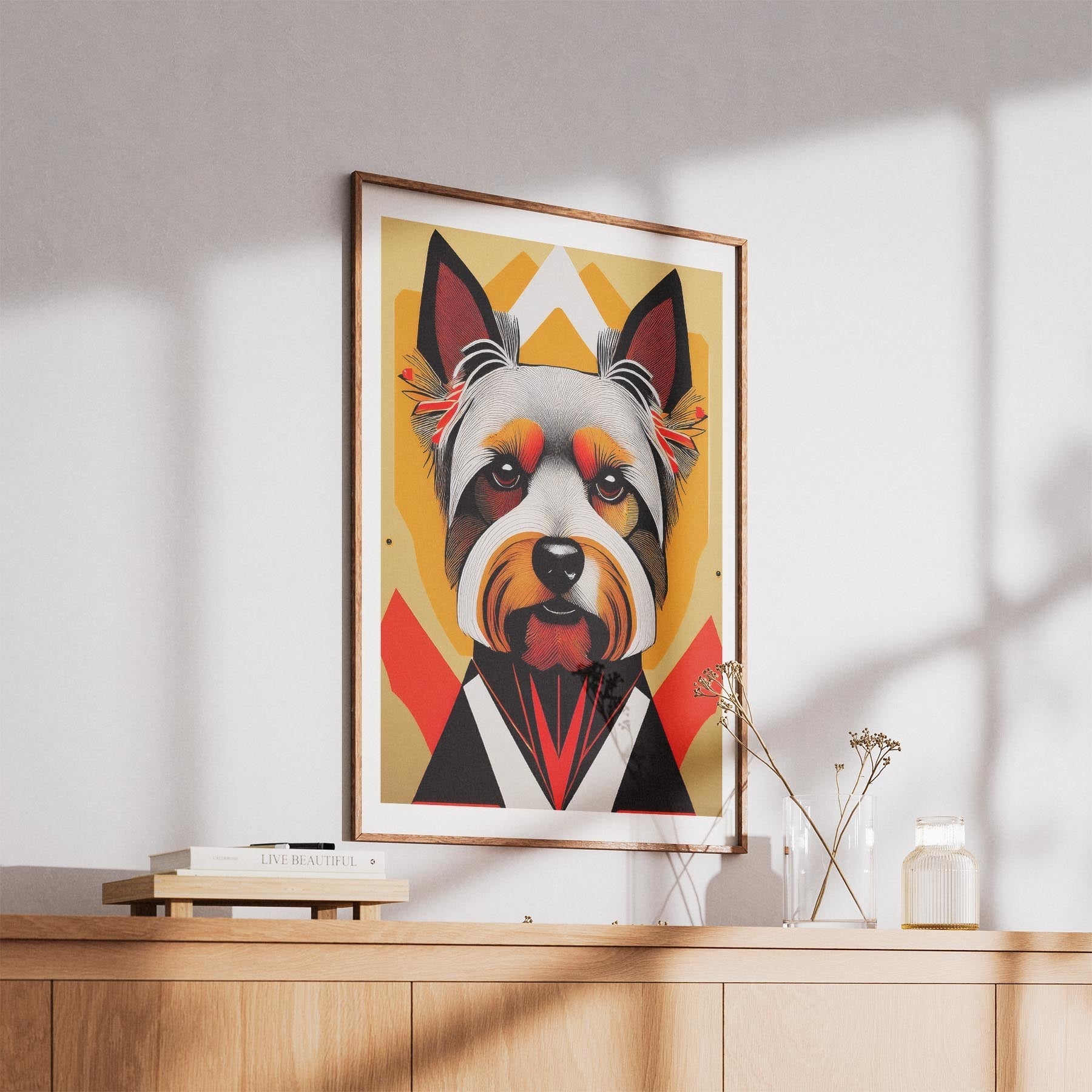Yorkshire Terrier Geometric Orange Series image 5