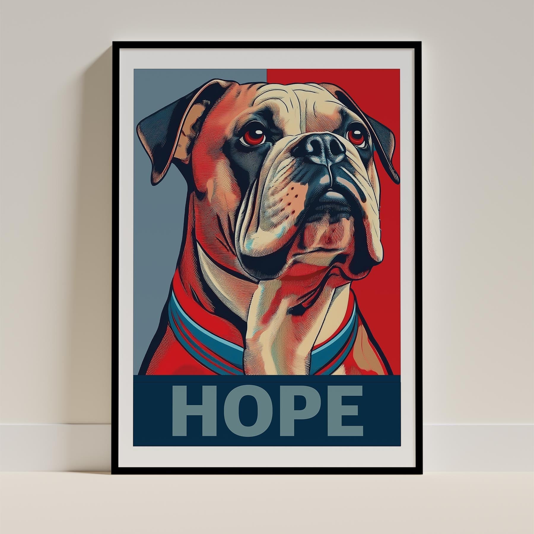 Bulldog HOPE Series Inspired by the Obama Poster image 0