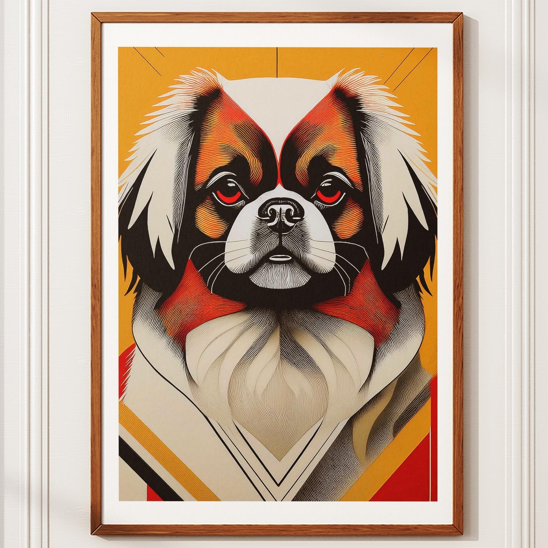 Pekingese Geometric Orange Series image 10