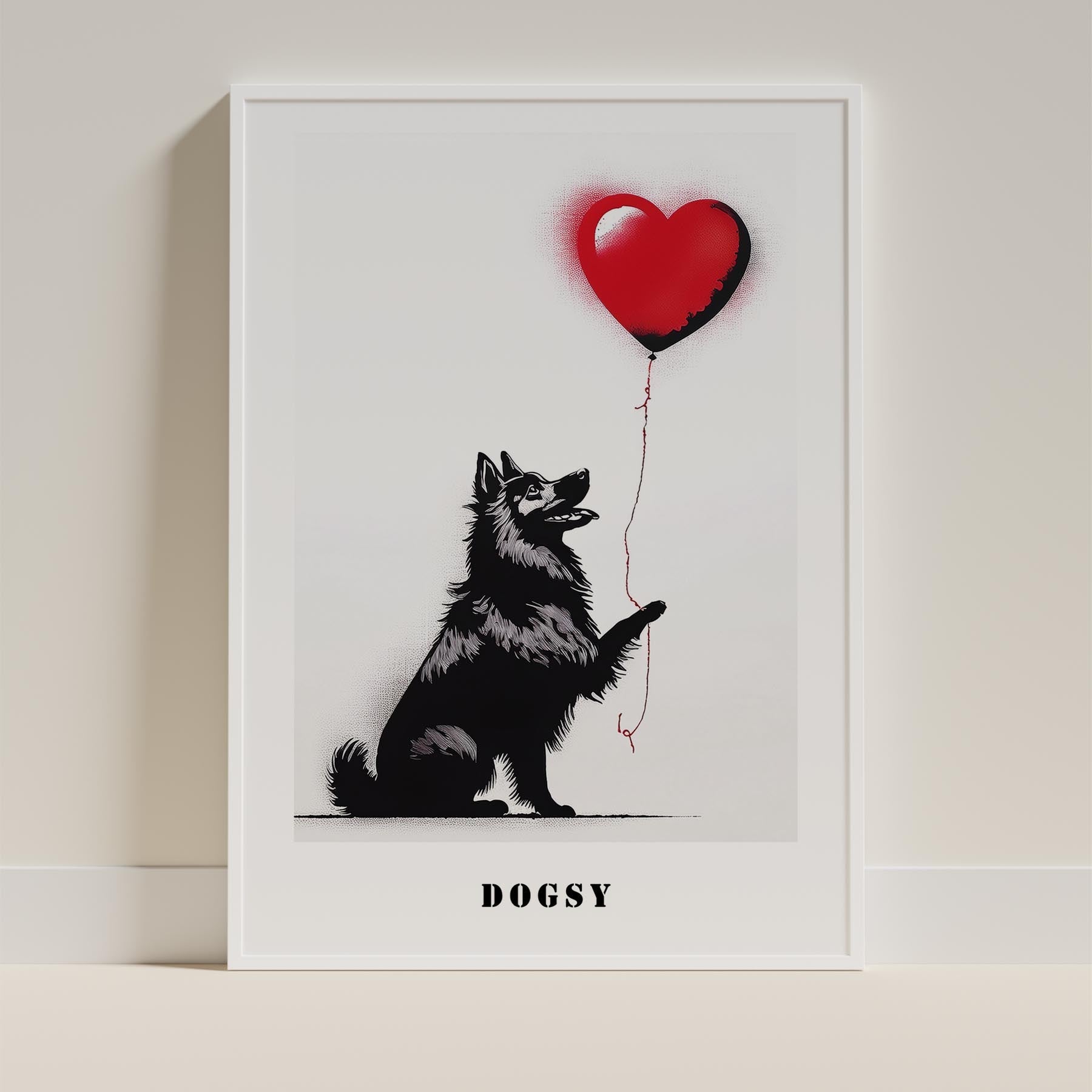 Samoyed DOGSY Series inspired by the Art of Banksy with text Dogsy image 9