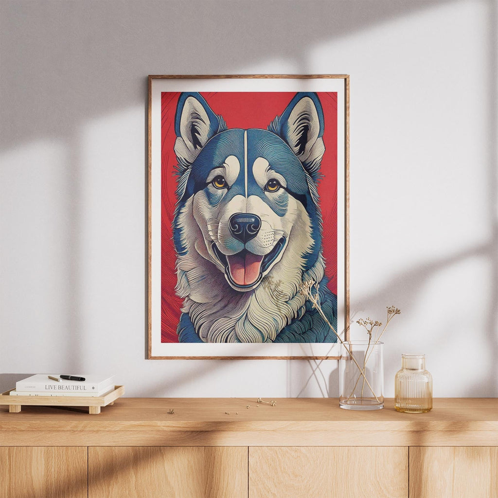 Alaskan Malamute Hokusai Japanese Inspired Dog Series image 8