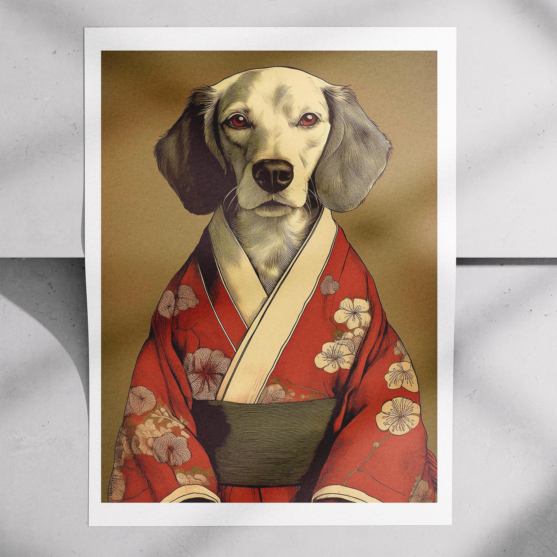 Curly Coated Retriever Japanse Kimono Dog Series image 7