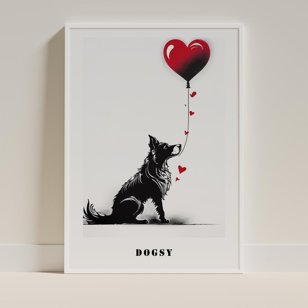 Border Collie DOGSY Series inspired by the Art of Banksy with text Dogsy image 9