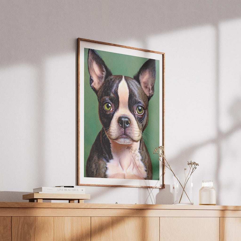 Boston Terrier Green Painted Series image 5