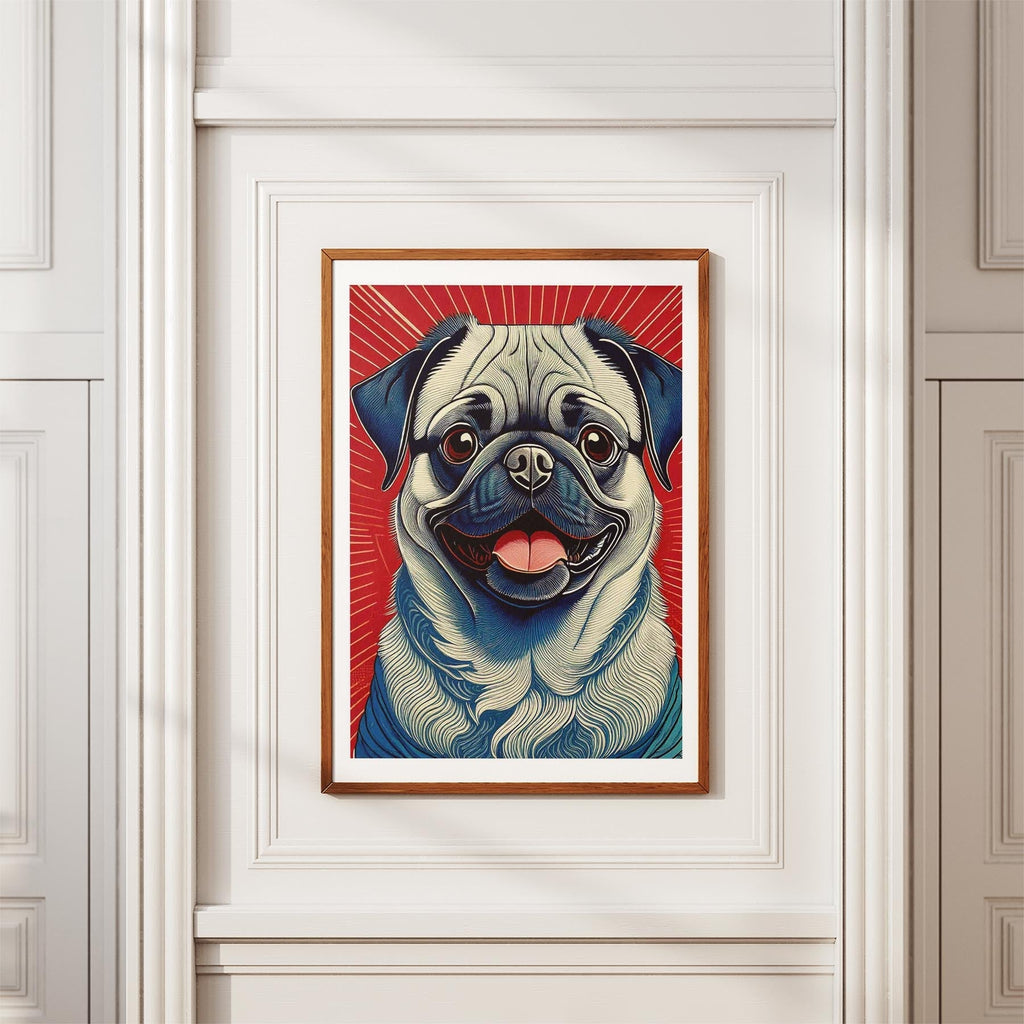 Pug Hokusai Japanese Inspired Dog Series image 3