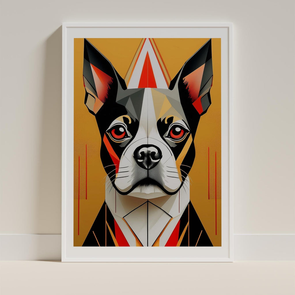 Boston Terrier Geometric Orange Series image 9
