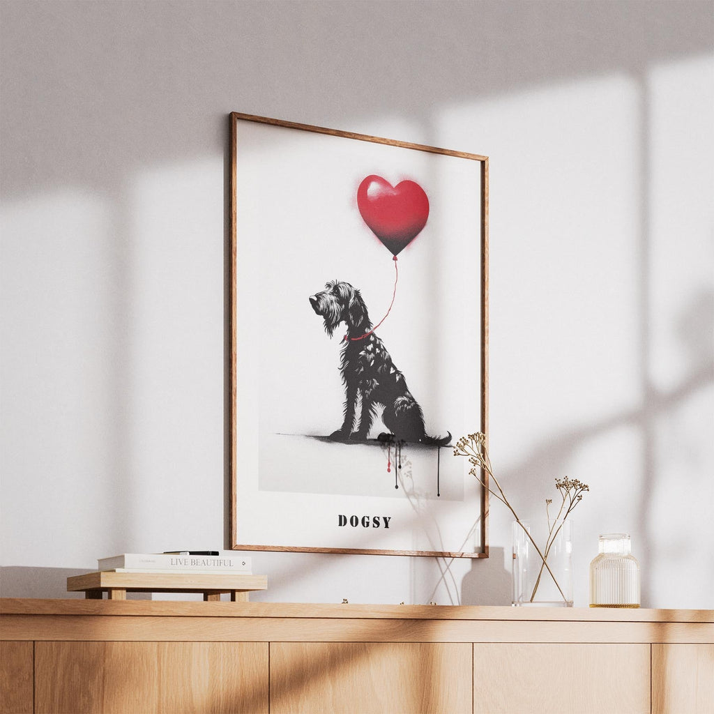 Irish Wolfhound DOGSY Series inspired by the Art of Banksy with text Dogsy image 5