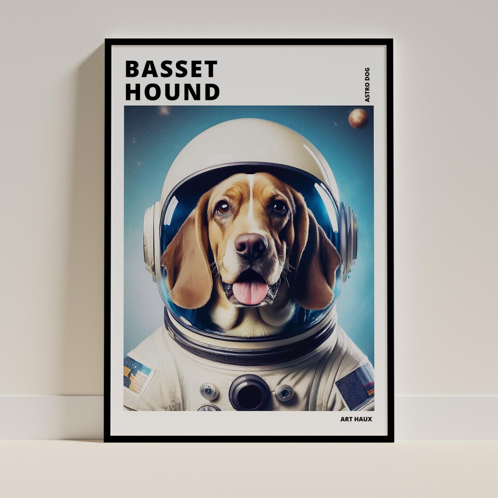 Basset Hound Astronaut Dog Series with Text Astro Dog image 11