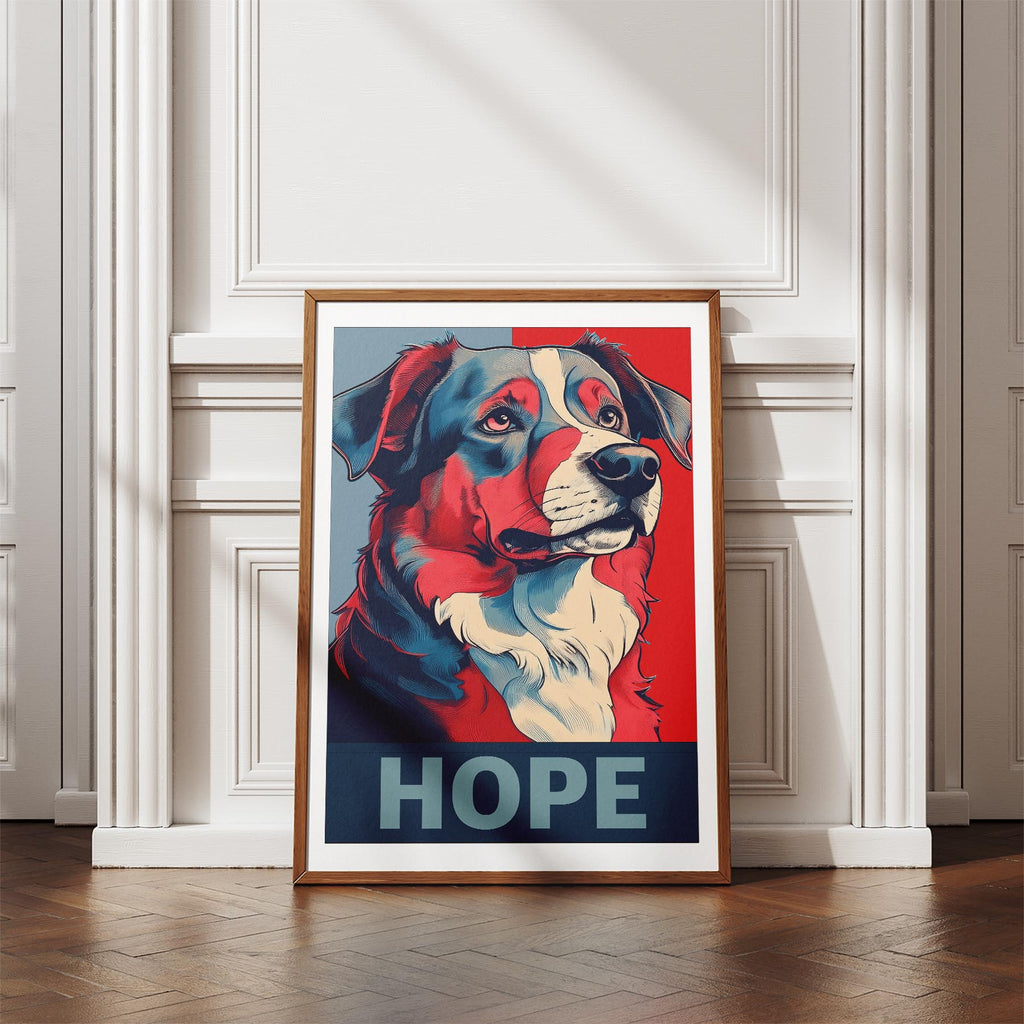 Australian Shepherd HOPE Series Inspired by the Obama Poster image 4