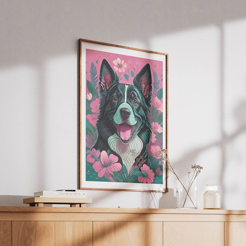 Border Collie 1 Flowery Dog image 6