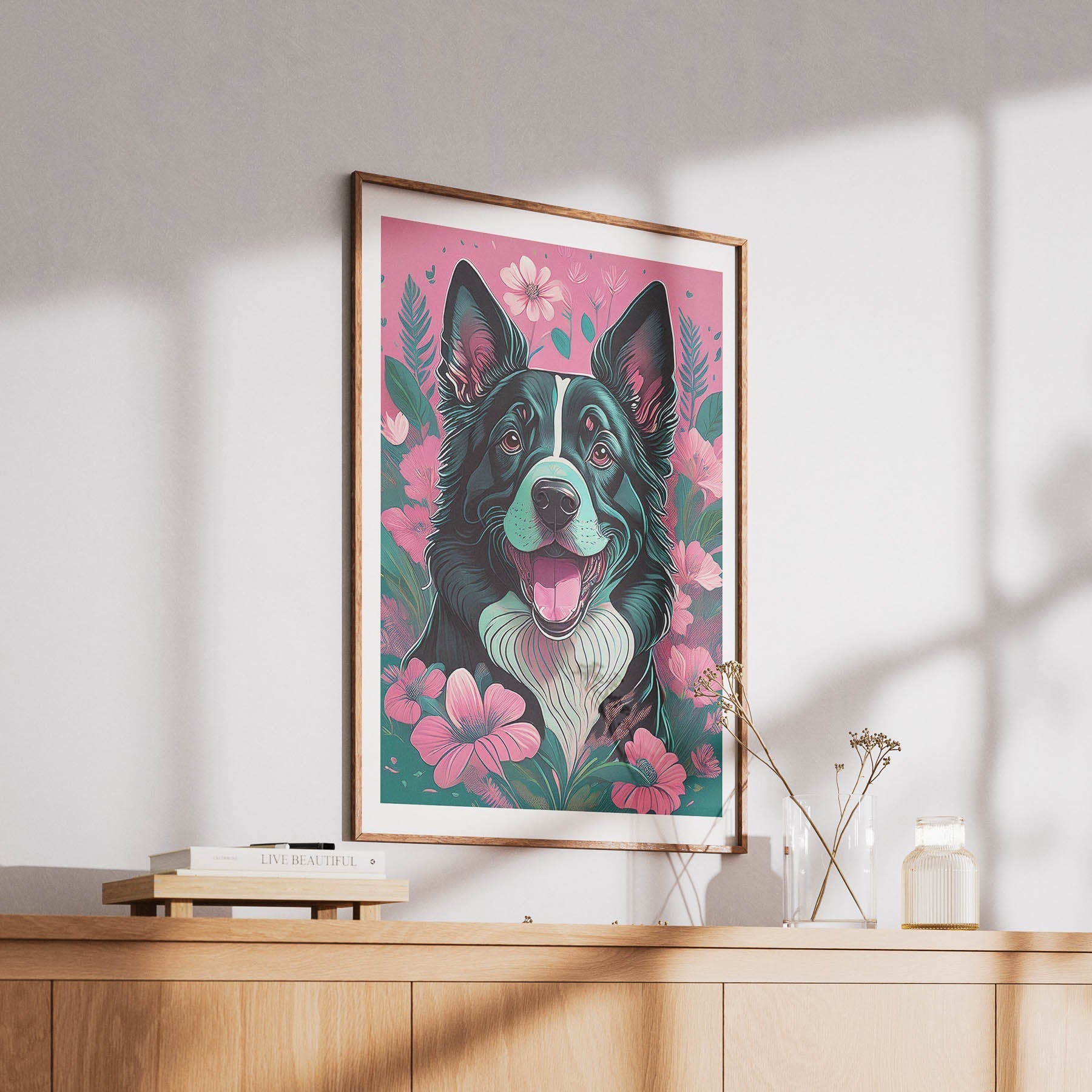 Border Collie 1 Flowery Dog image 6