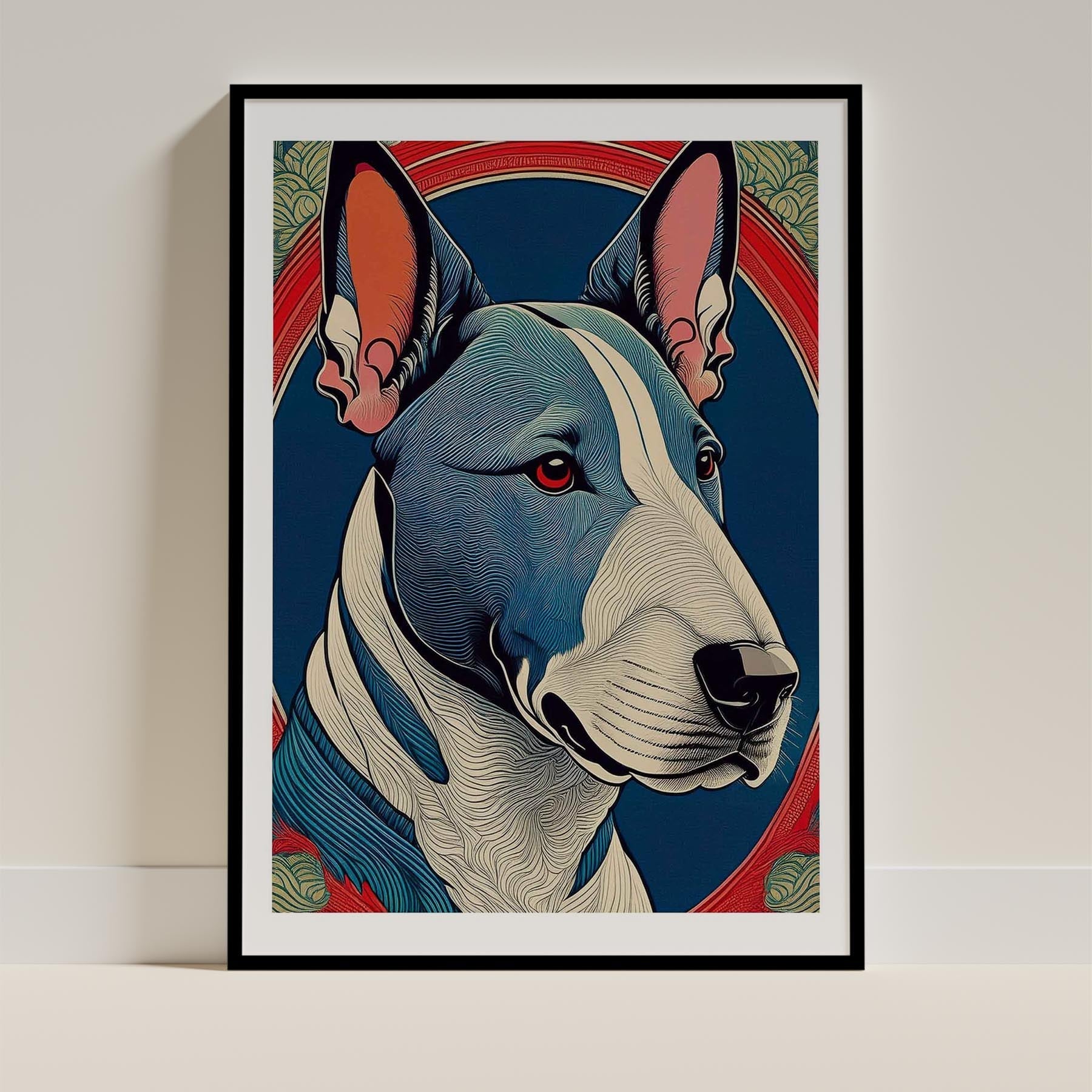 Bull Terrier Hokusai Japanese Inspired Dog Series 3 image 0