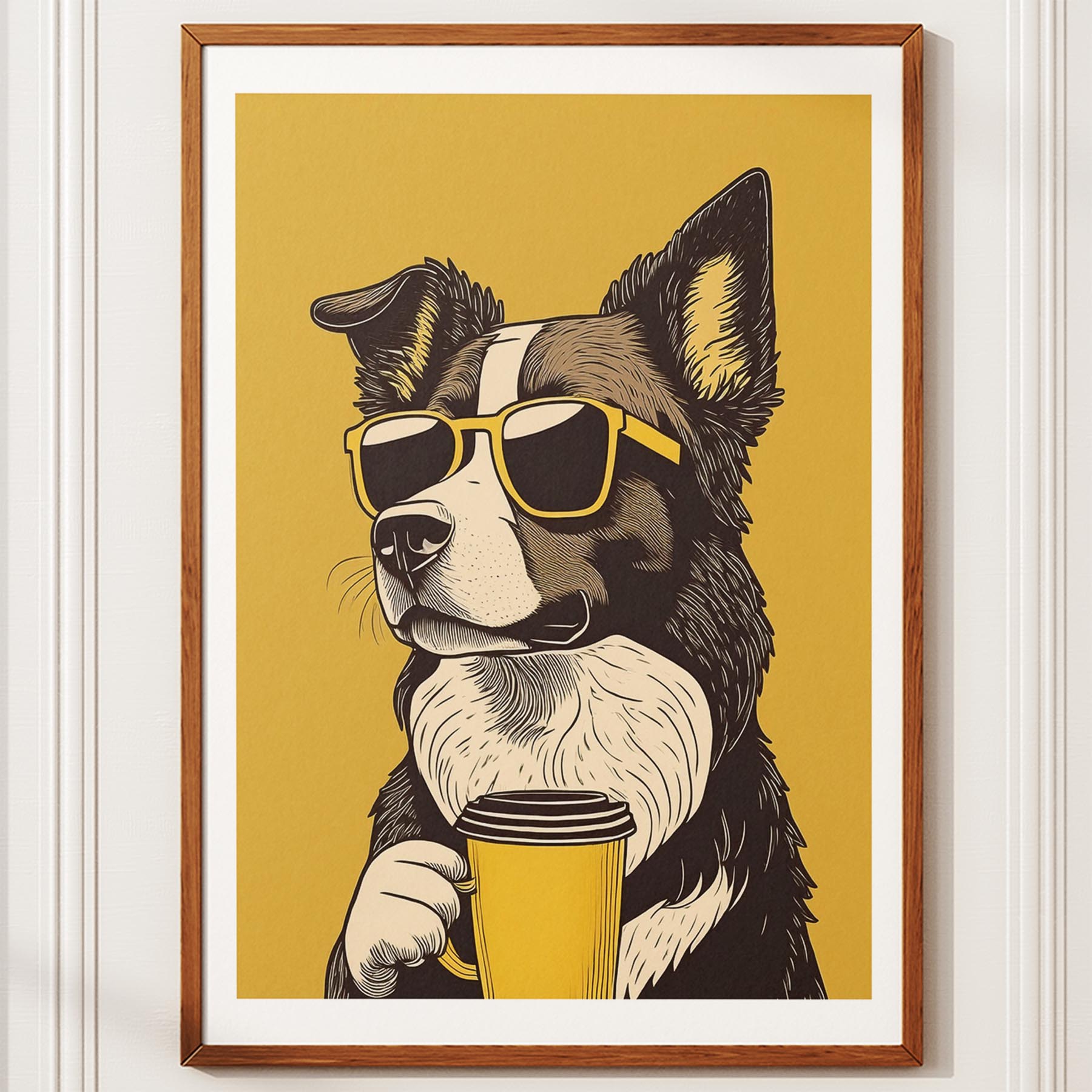 Boder Collie Chillin Coffee Dog image 11